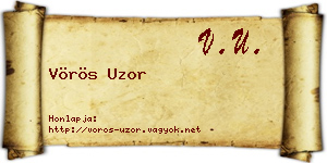 Vörös Uzor névjegykártya